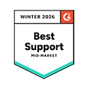 G2 Best Support, Mid-Market, Winter 2026